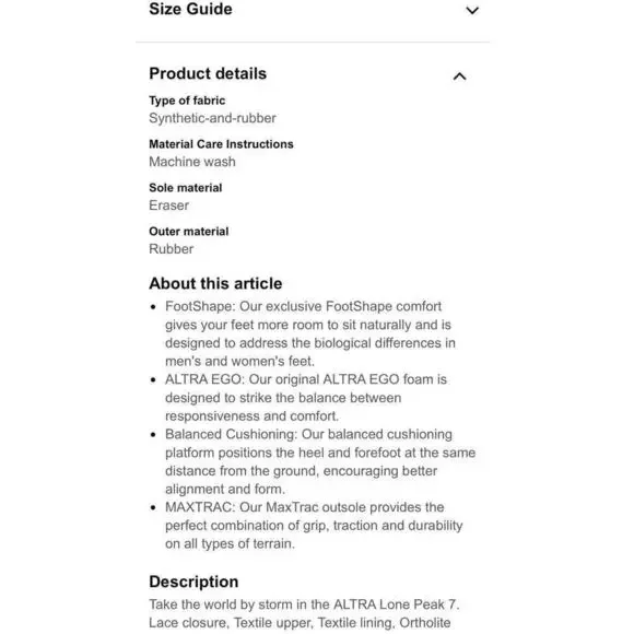 Altra Men’s Navy Blue Lone Peak 7 Trail Running Shoes / Size-11.5 - Picture 12 of 16